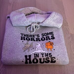 SHEIN Light Gray Halloween Cowl Neck Sweater